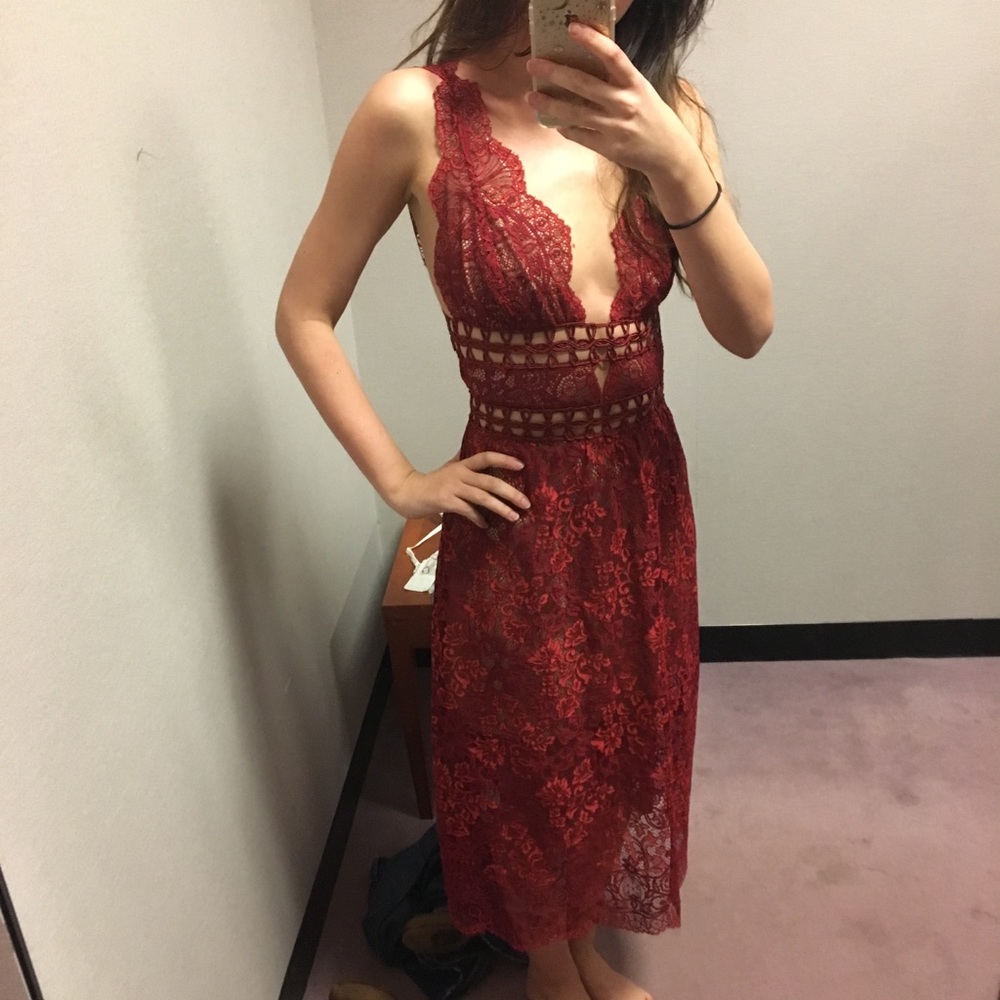 For love & lemons mon cheri midi dress